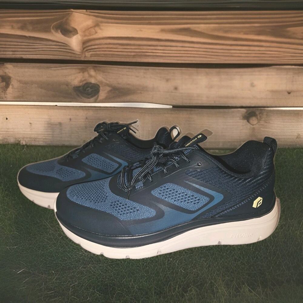 New! FitVille Men's 10.5W Wide Walking Shoes Comfortable Orthopedic Sneakers